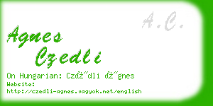 agnes czedli business card